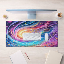 RETRO COSMIC WATERCOLOR EXTERIOR SPACE DESIGN