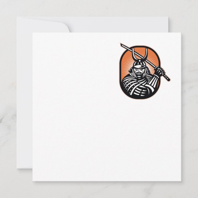 Retro da Espada do Guerreiro do Samurai Japonês (Frente)