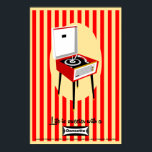 Retro Dansette record player Pop Art poster<br><div class="desc">Retro record player Pop Art poster</div>