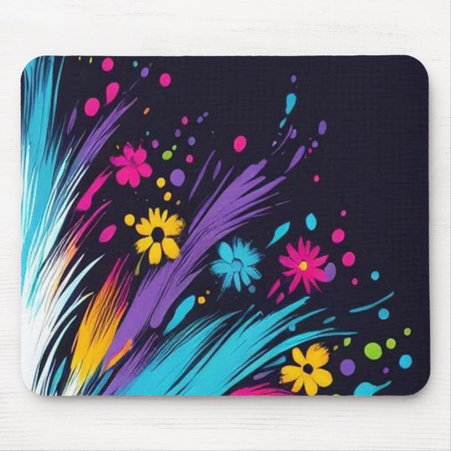 Retro Design on a 1970's Thick Computer Mousepad (Frente)