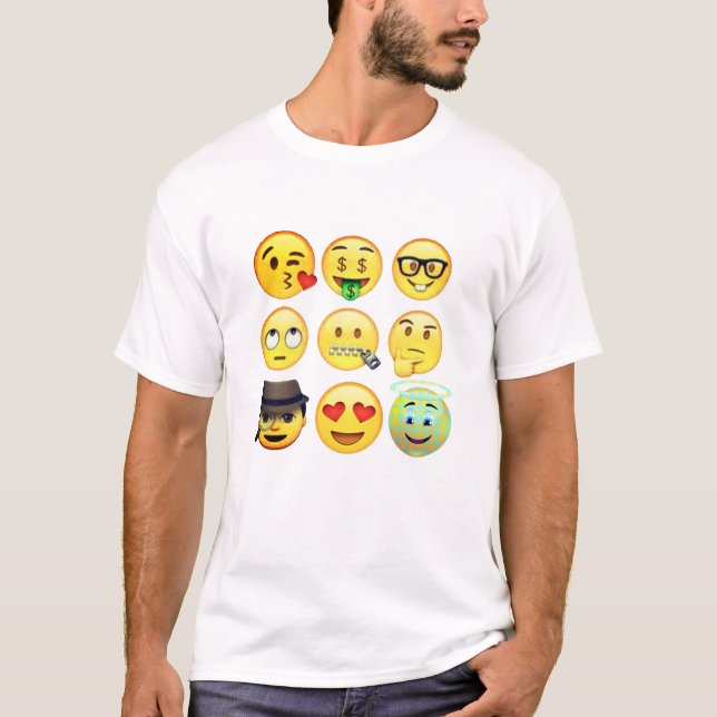 Retro emoji, camisa engraçada, ideia de presente d (Frente)
