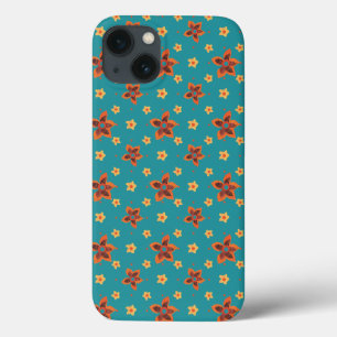 Retro Floral e Polkas no Mini Caso Teal iPad
