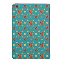 Retro Floral e Polkas no Mini Caso Teal iPad