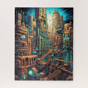 Retro Futurismo Quebra-cabeça de Arte