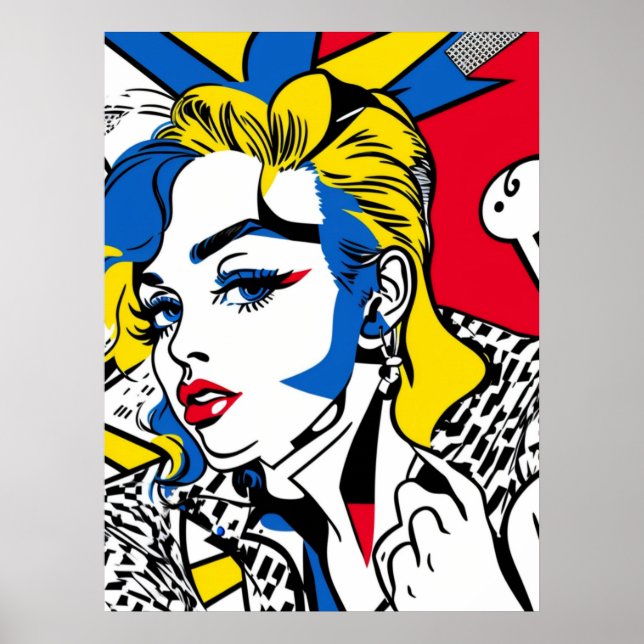 Retro-Gal Poster (pop-art) (Frente)