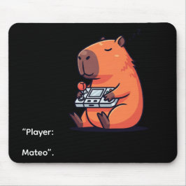 Retro Gamer Capybara Mousepad – Old School Vibes