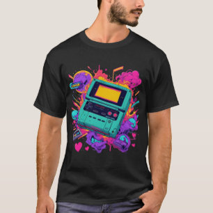 Retro Gamer Vibes - Camiseta Neon Arcade nos anos 