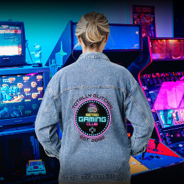 Retro Gaming Club Round Denim Jaqueta