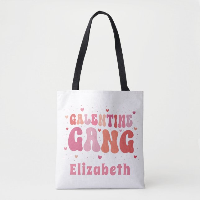 Retro "Gangue da Galentina" - Tote Bag de nome per (Frente)