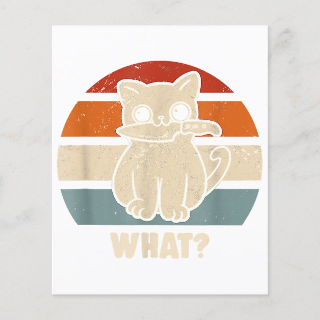 Retro Gato Faca O Que Meow Kitty Gatos Divertidos  (Frente)