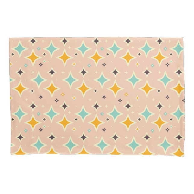 Retro geometric pattern with teal, orange, black (Frente-Esquerda)
