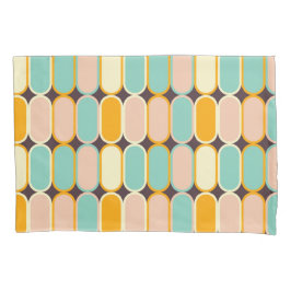Retro geometric pattern with vertical ovals