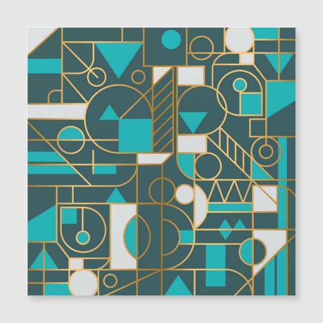 Retro Geométrico: Trabalho de arte minimalista. (Frente)