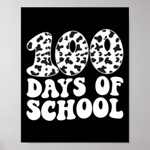 Retro Groovy 100 Dias De Vaca Escolar Impressão 10