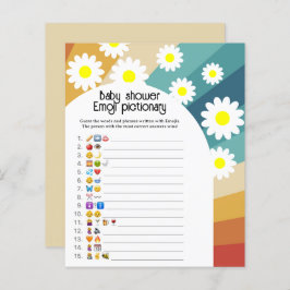 Retro Groovy - chá de fraldas do jogo Emoji