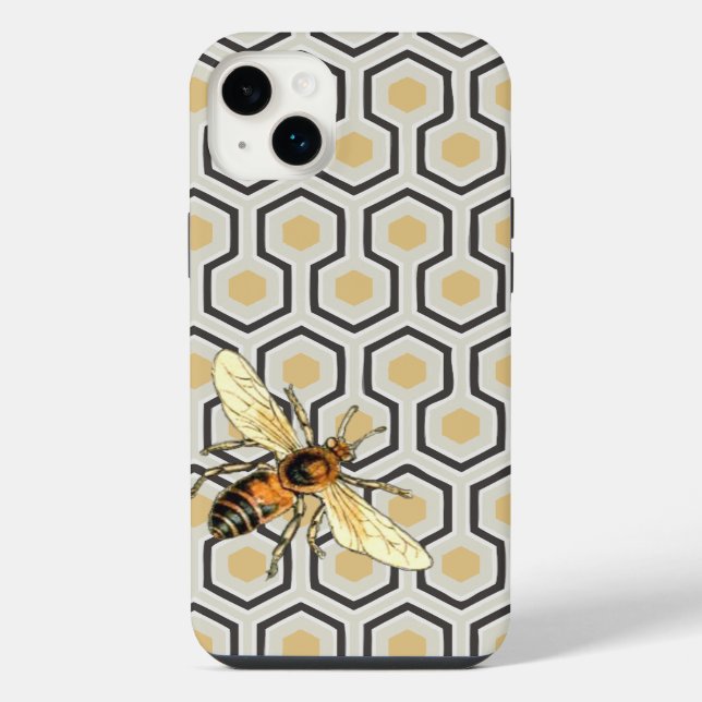 Retro Honeycomb Pattern Beehive (Verso)