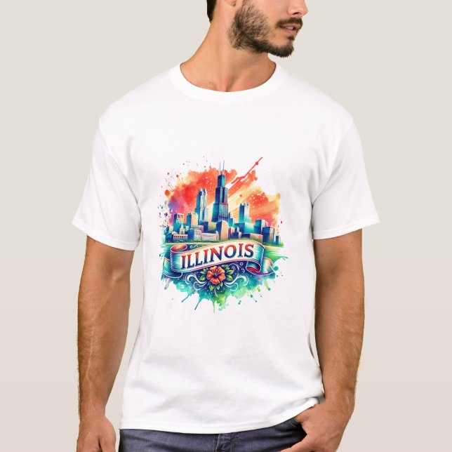 Retro Idaho Map T-Shirts – Vintage usa map (Frente)