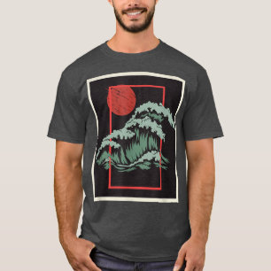 Retro Japan Wave Woodblock Japanese Art T-Shirt