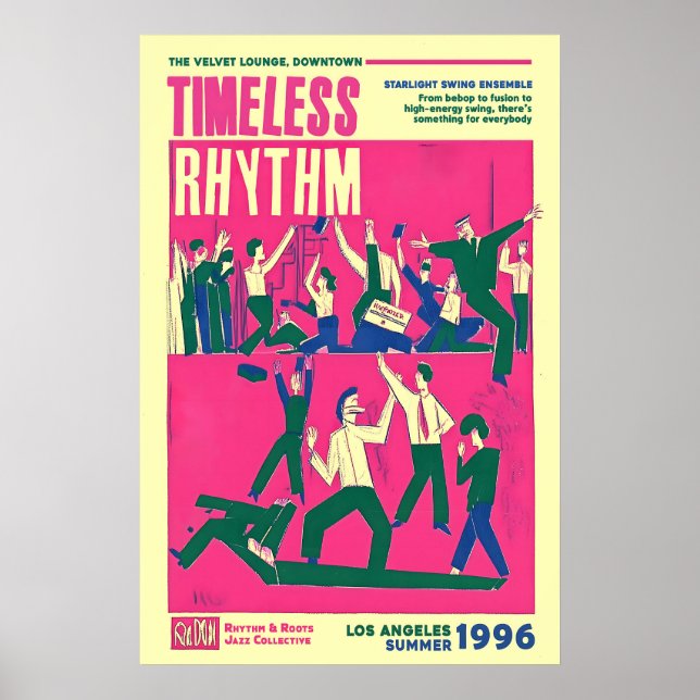 Retro Jazz Festival Poster Los Angeles 1996 Art (Frente)