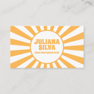 Retro Laranja com Cartão de visita QR