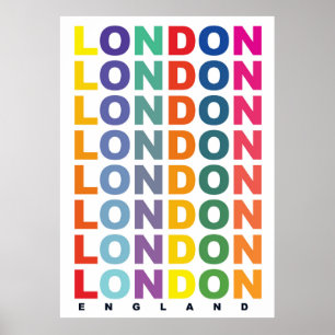 Retro London England poster