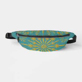 Retro Mandala Teal Fanny Pack