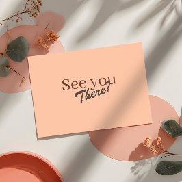 Retro Modern Coral Peach Elegant Wedding RSVP
