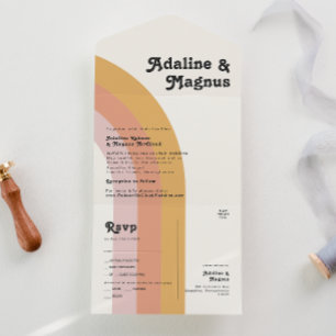 Retro Moderno 70's Rainbow Seal and Send