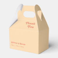 Retro Moderno | Caixa de Favor do Casamento de Cre