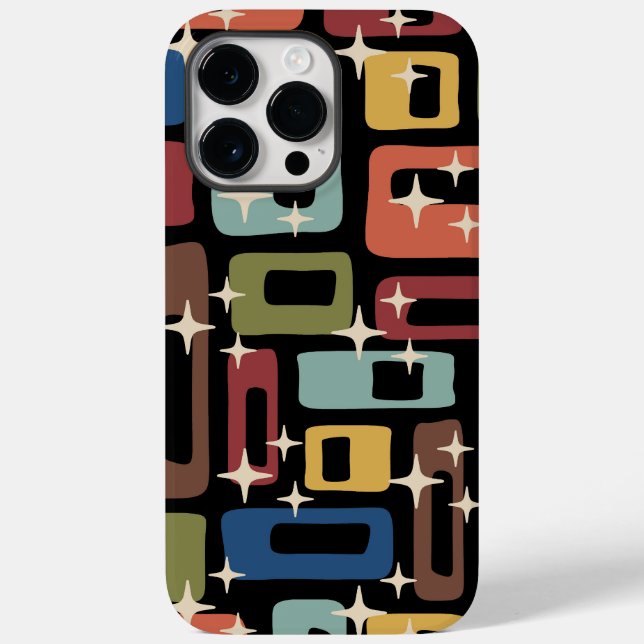 Retro Moderno de Meados do Século Abstrato (Verso)