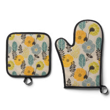 Retro Moderno Floral na Cinza