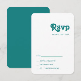 Retro Moderno | Placa RSVP de Bordas Arredondadas