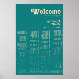 Retro Moderno Poster de assentamento alfabético
