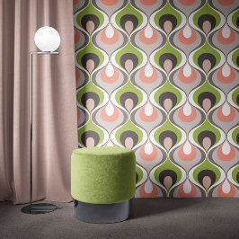Retro Mood Pink Green Taupe White