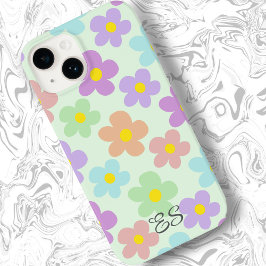 Retro multicolorido bonito margarida floral