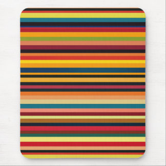 Retro Multicoloured Stripe Modern Mouse Pad
