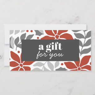 RETRO NATAL FLORES DE CINZA VERMELHA ESPECIAL DE P