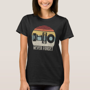 Retro Nunca Esquece Camisa Humor Sarcástico Mus