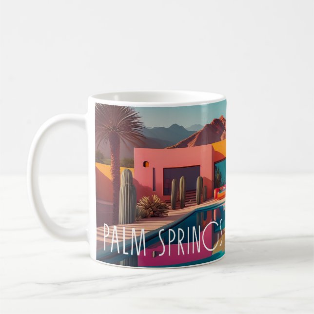 Retro Oasis – Caneca de Café de Palm Springs (Esquerda)