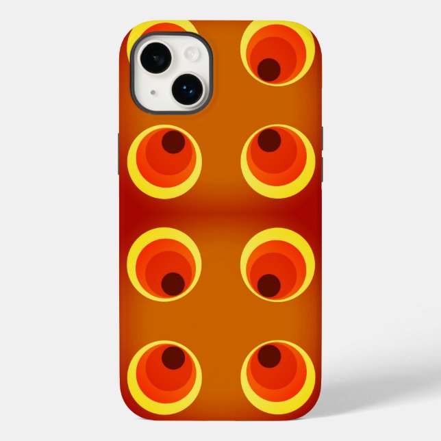 retro orange 1970 Case-Mate capas de iphone (Verso)