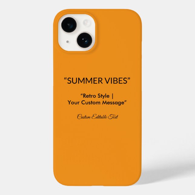 Retro Orange Texture – Summer Vibes Art (Verso)