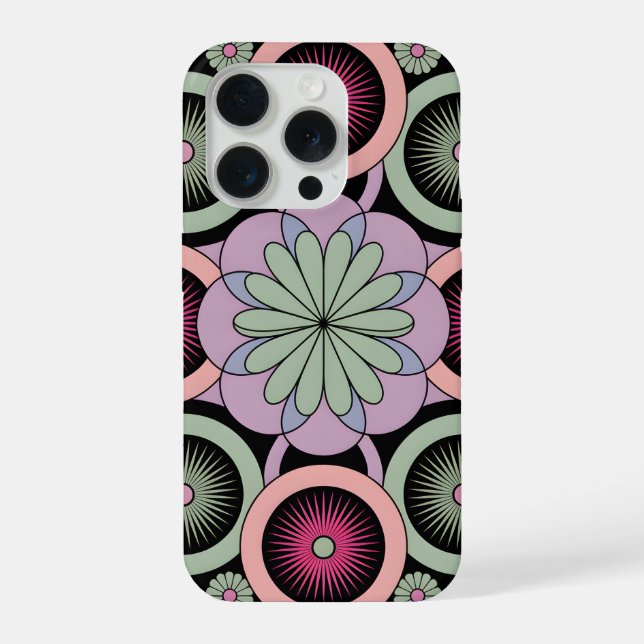 Retro Pastel Floral Mandala Symmetry (Verso)