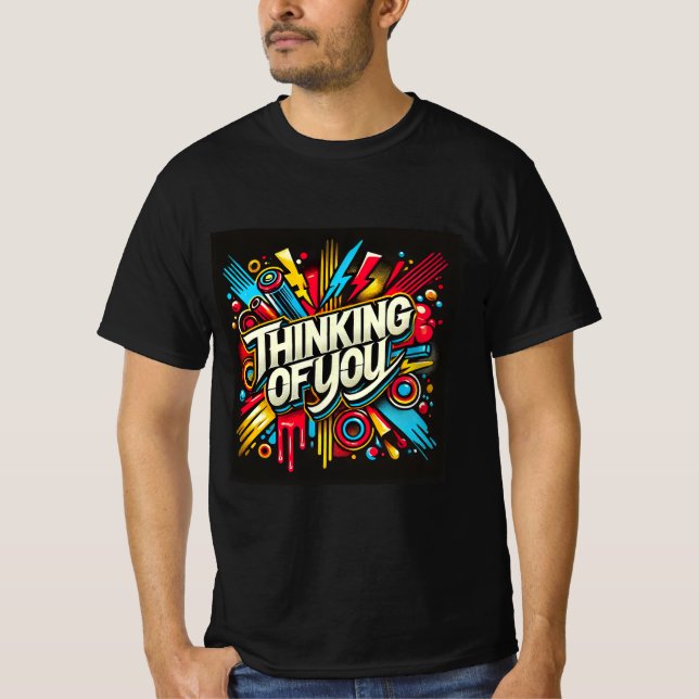 Retro Pop Pensando Que Você Mente A Camiseta (Frente)