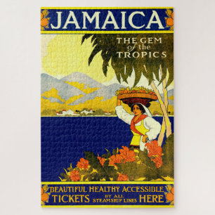 Retrô Poster de viagens Jamaica. Quebra-cabeça de 