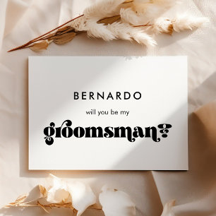 Retro preto e branco Você será meu cartão de padri