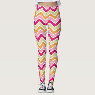 Retro Pulse: Leggings com Zigue-Zague de Chevron M