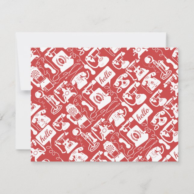 Retro qualquer padrão de telefone colorido (Frente)