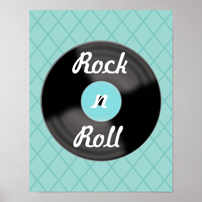Retro Record Music Wall Art Poster Impressão Decor (Frente)