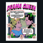 Retro Romance - Rainha Drama - Poster<br><div class="desc">Histórias em quadrinhos Românicas Retroativas - Rainha Drama - Poster</div>