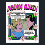Retro Romance - Rainha Drama - Poster<br><div class="desc">Histórias em quadrinhos Românicas Retroativas - Rainha Drama - Poster</div>